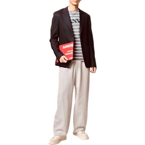 Lanvin Charcoal Grey Wool Single Breast Snap Button Blazer Size 50 - Picture 2 of 11